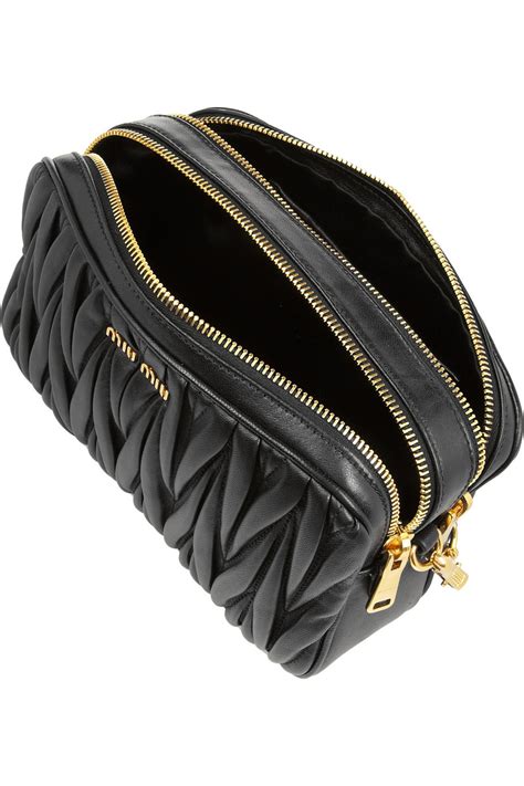 miu miu pochette matelasse|Black Matelassé Leather Pouch .